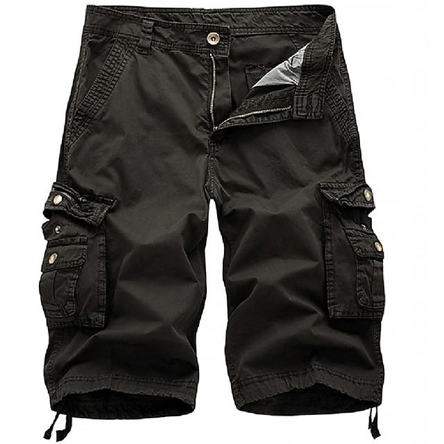 Multi-Pocket Cargo Knee Shorts