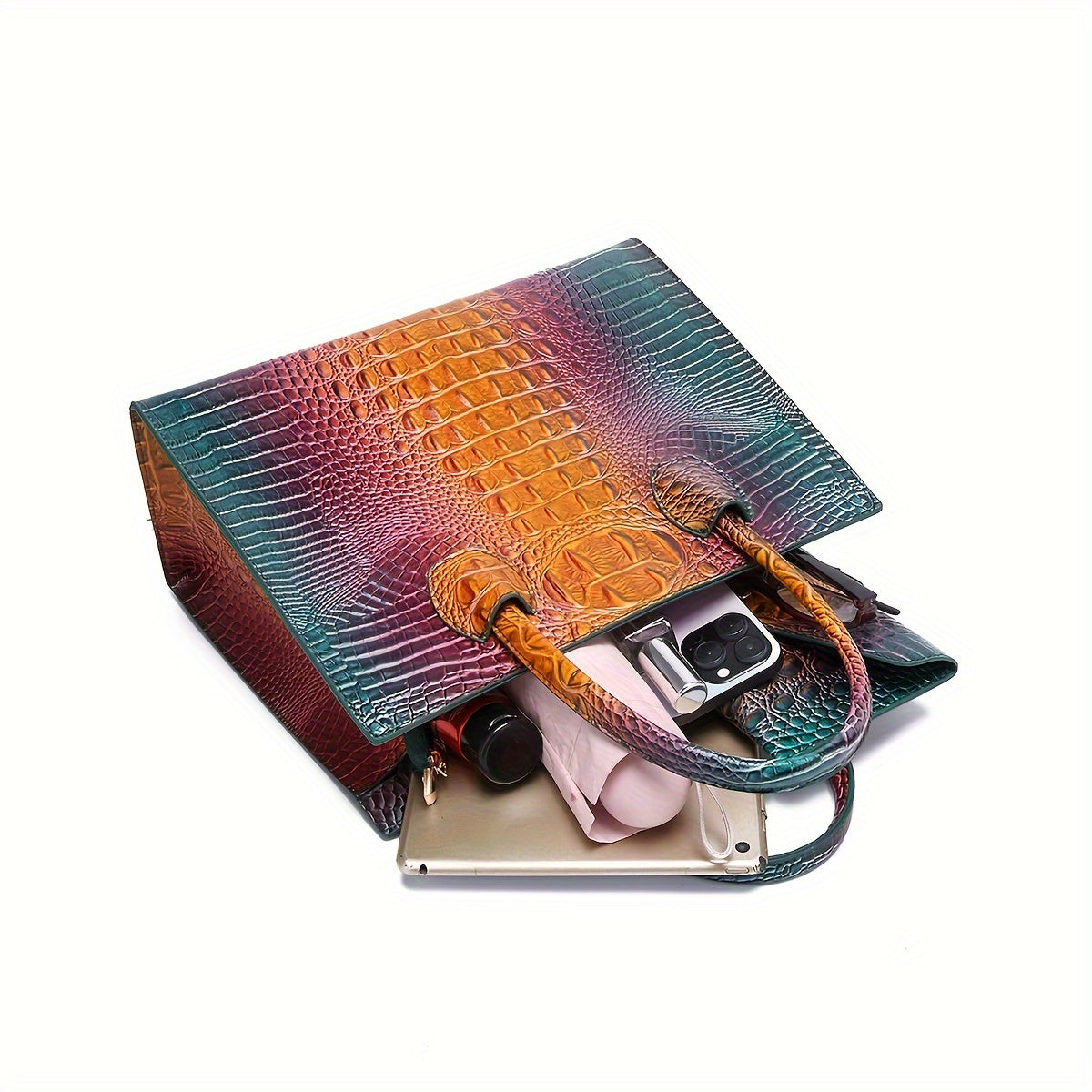 Cavalli Croc Bag Set